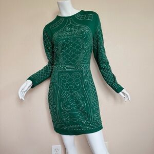 Meaneor Green Studded Dress